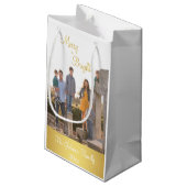 明るいメリー金ゴールドのクリスマスフォト抱き枕 スモールペーパーバッグ (裏面アングル)