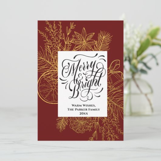 明るいメリー金ゴールドの松の木の枝が赤 シーズンカード (スタンド正面)