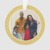 明るいメリー金ゴールドスターモダンファミリーの写真 オーナメント (正面)