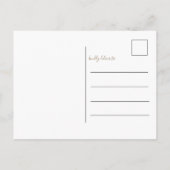 明るいメリー金ゴールド3フェイク写真クリスマス ポストカード (裏面)