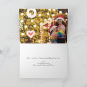 明るいメリー陽気なクリスマスライト子供たちの写真 シーズンカード (内部)