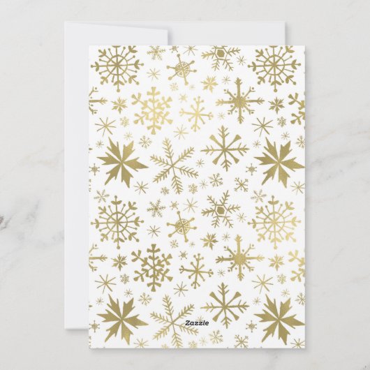 明るいメリー雪の結晶のフォトカード シーズンカード (裏面)