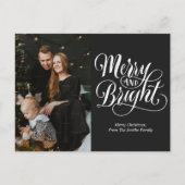 明るいメリー黒い書道の写モダン真 シーズンポストカード (正面)