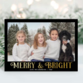 明るいメリー黒の金ゴールドモダン1枚の写真 箔シーズンカード