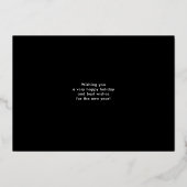 明るいメリー黒の金ゴールドモダン1枚の写真 箔シーズンカード (裏面)