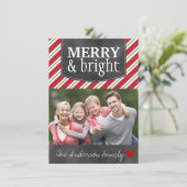 明るいメリー黒板のクリスマスフォトカード シーズンカード (スタンド正面)