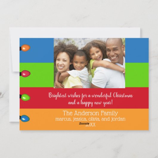 明るいメリー2フォトクリスマモダンスライト シーズンカード (裏面)