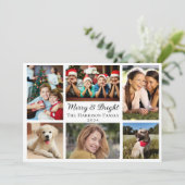 明るいメリー6フォトコラージクリスマス シーズンカード (スタンド正面)