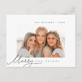 明るいメリー、クリスマスの挨拶、家族の写真 ポストカード