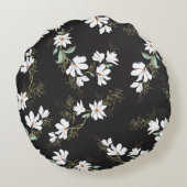 明るいモクレンの継ぎ目のない模様 ラウンドクッション (裏面)