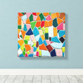 明るいモザイクタイル キャンバスプリント (インサイチュ (ウッドフロア))