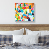 明るいモザイクタイル キャンバスプリント (インサイチュ (寝室))