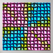明るいモザイクパターン ポスター (正面)