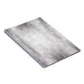 明るいモザイク：光沢のあるグレーの抽象芸術。 ノートブック (右側)