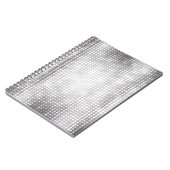 明るいモザイク：光沢のあるグレーの抽象芸術。 ノートブック (左側)