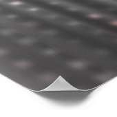 明るいモザイク：光沢のあるグレーの抽象芸術。 ポスター (角)