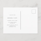 明るいモダンおもしろい編集可能な写真卒業 案内ポストカード (裏面)