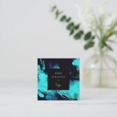 明るいモダンな抽象画模様 スクエア名刺 (スタンド正面)