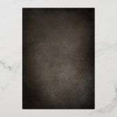 明るいモダンひまわり素朴黄色結婚の 箔招待状 (裏面)