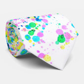 明るいモダンウォーターの色の(ばちゃばちゃ)跳ねる ネクタイ (ロール)