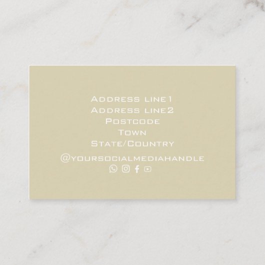 明るいモダンカッコいい抽象芸術シックな水色 名刺 (裏面)