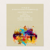 明るいモダンカッコいい抽象芸術シックな水色 名刺 (外部フラット)