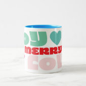 明るいモダンカラフルはっきりしたジョイメリーラブ ツートーンマグカップ (中央)