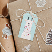 明るいモダンカラーズクリスマスラマパーソナライズされた ギフトタグ