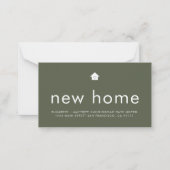 明るいモダンカラーミニマリストニューホーム ノートカード (正面)