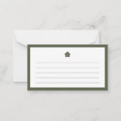 明るいモダンカラーミニマリストニューホーム ノートカード (裏面)