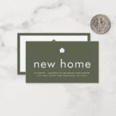 明るいモダンカラーミニマリストニューホーム ノートカード (正面/裏面インサイチュ)