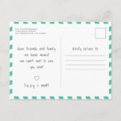 明るいモダンカラーミニマリストニューホーム 案内ポストカード (裏面)