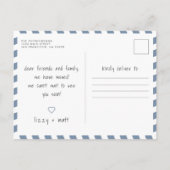 明るいモダンカラーミニマリストニューホーム 案内ポストカード (裏面)