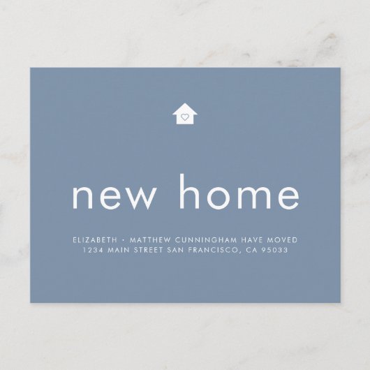 明るいモダンカラーミニマリストニューホーム 案内ポストカード (正面)