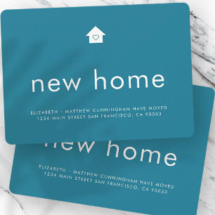 明るいモダンカラーミニマリストニューホーム 案内状