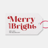 明るいモダンギフトのラベル ギフトタグ (正面(横))