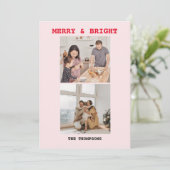 明るいモダンクリスマスカード シーズンカード (スタンド正面)