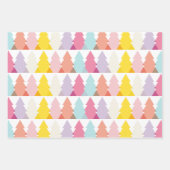 明るいモダンクリスマスツリー ラッピングペーパーシート (正面)