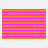 明るいモダングリーンオレンジのホットピンクのクリスマス ラッピングペーパーシート (正面2)