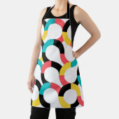 明るいモダントレンディーの円形の幾何学模様 エプロン (インサイチュ)