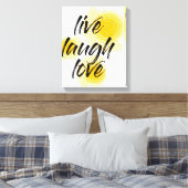 明るいモダントレンディーデザインライブ笑い愛 キャンバスプリント (インサイチュ (寝室))