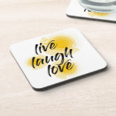 明るいモダントレンディーデザインライブ笑い愛 コースター (左側)