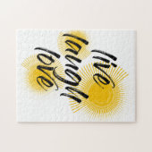 明るいモダントレンディーデザインライブ笑い愛 ジグソーパズル (横)