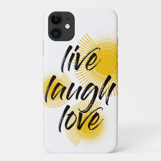 明るいモダントレンディーデザインライブ笑い愛 Case-Mate iPhoneケース (裏面)