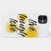 明るいモダントレンディーデザインライブ笑い愛 Case-Mate iPhoneケース (裏面(横))
