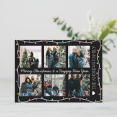 明るいモダンネオングローライトフォトクリスマス シーズンカード (スタンド正面)