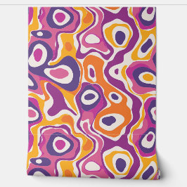 明るいモダンピンクの抽象芸術パターン 壁紙