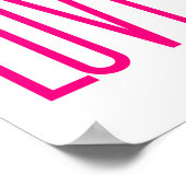 明るいモダンピンク色の愛 ポスター (角)