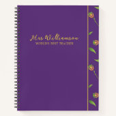 明るいモダンフローラ先生スパイラルノートブック ノートブック (正面)