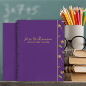 明るいモダンフローラ先生スパイラルノートブック ノートブック